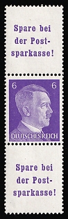 1941 6pf Third Reich, Germany, Se-tenant, Zusammendrucke