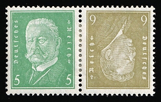 1932 Weimar Republic, Germany, Tete-beche, Se-tenant, Zusammendrucke