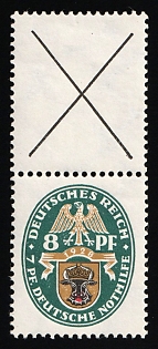 1928 8pf Weimar Republic, Germany, Se-tenant, Zusammendrucke