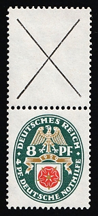 1929 8pf Weimar Republic, Germany, Se-tenant, Zusammendrucke
