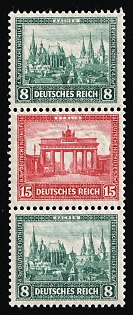 1930 Weimar Republic, Germany, Se-tenant, Zusammendrucke