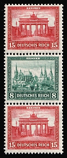 1930 Weimar Republic, Germany, Se-tenant, Zusammendrucke