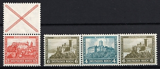 1932 Weimar Republic, Germany, Se-tenants, Zusammendrucke