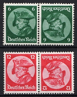 1933 Third Reich, Germany, Tete-beches, Se-tenants, Zusammendrucke