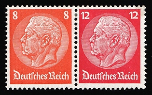 1933 Third Reich, Germany, Se-tenant, Zusammendrucke