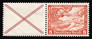 1933 8pf Third Reich, Germany, Se-tenant, Zusammendrucke