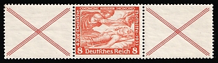 1933 8pf Third Reich, Germany, Se-tenant, Zusammendrucke