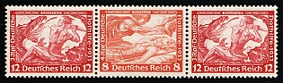 1933 Third Reich, Germany, Se-tenant, Zusammendrucke