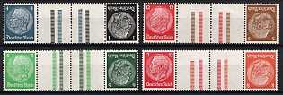 1939 Third Reich, Germany, Gutter Pairs, Tete-beches, Se-tenants, Zusammendrucke