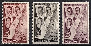 1938 The Second Trans - Polar Flight from Moscow to San Jacinto (USA), Soviet Union, USSR, Russia, Complete Set