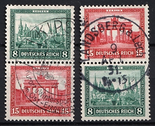1930 Weimar Republic, Germany, Se-tenants, Zusammendrucke