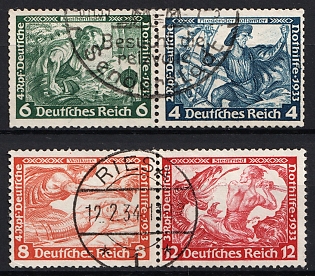 1933 Third Reich, Germany, Se-tenants, Zusammendrucke