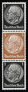 1934 Third Reich, Germany, Se-tenant, Zusammendrucke
