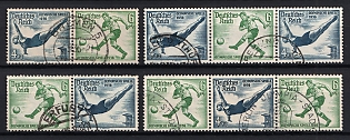 1936 Third Reich, Germany, Se-tenants, Zusammendrucke
