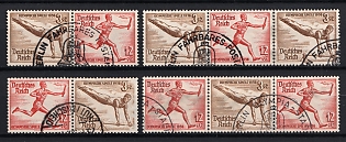 1936 Third Reich, Germany, Se-tenants, Zusammendrucke