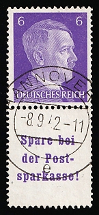 1941 6pf Third Reich, Germany, Se-tenant, Zusammendrucke, 'Hanover' Postmark