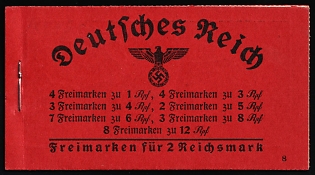 1937-39 Complete Booklet with stamps of Third Reich, Germany