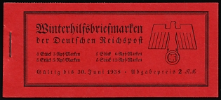 1937 Complete Booklet with stamps of Third Reich, Germany, Excellent Condition