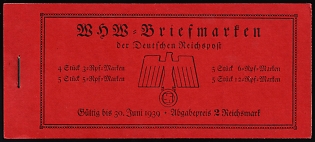 1938 Complete Booklet with stamps of Third Reich, Germany, Excellent Condition