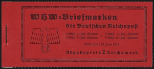 1939 Complete Booklet with stamps of Third Reich, Germany, Excellent Condition