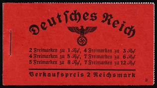 1936-37 Complete Booklet with stamps of Third Reich, Germany