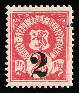 1886 2.5pf Braunschweig, Germany Local Post, Private City Mail