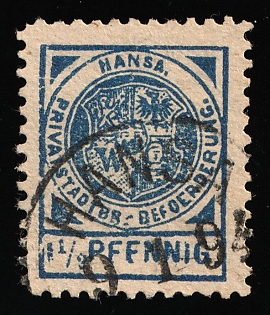 1893 1.5pf Breslau 'E. Privat-Stadtbrief-Beförderung Hansa (Private City Letter Delivery Hansa)', Germany Local Post, Private City Mail, Circular Cancellation
