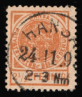 1893-94 2.5pf Breslau 'E. Privat-Stadtbrief-Beförderung Hansa (Private City Letter Delivery Hansa)', Germany Local Post, Private City Mail, Circular Datestamp '24 Nov 1893'