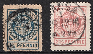 1894-97 Breslau 'E. Privat-Stadtbrief-Beförderung Hansa (Private City Letter Delivery Hansa)', Germany Local Post, Private City Mail, Circular Cancellations