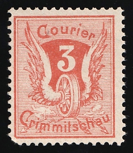 1893 3pf Crimmitshou, Germany Local Post, Private City Mail