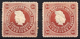 1887 Dresden 'C. Dresdner Verkehrs-Anstalt Hansa (Dresden Transport Company Hansa)', Germany Local Post, Private City Mail