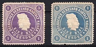 1887 Dresden 'C. Dresdner Verkehrs-Anstalt Hansa (Dresden Transport Company Hansa)', Germany Local Post, Private City Mail
