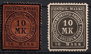 1888 Dresden 'C. Dresdner Verkehrs-Anstalt Hansa (Dresden Transport Company Hansa)', Germany Local Post, Private City Mail