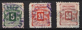 1907 Dresden 'B. Express-Packet-Verkehr (Express Parcel Traffic)', Germany Local Post, Private City Mail, Violet Circular Cancellation