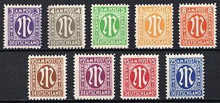 1945 British and American Zones of Occupation (Bizone), Allied Occupation, Germany, Complete Set