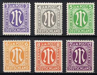 1945 British and American Zones of Occupation (Bizone), Allied Occupation, Germany, Complete Set