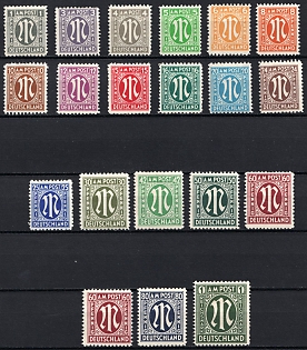 1945 British and American Zones of Occupation (Bizone), Allied Occupation, Germany, Complete Set