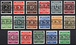 1948 British and American Zones of Occupation, Allied Occupation, Germany, Complete Set, Signed