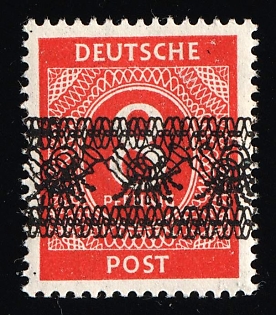 1948 8pf British and American Zones of Occupation, Allied Occupation, Germany, DOUBLE Overprint, Signed