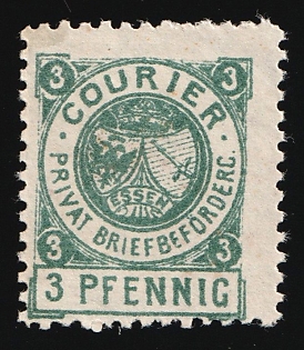 1897 3pf Essen 'B. Privat-Briefbeförderung Courier (Private Letter Delivery Courier)', Germany Local Post, Private City Mail