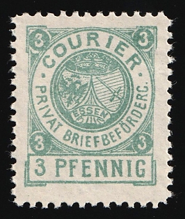 1897 3pf Essen 'B. Privat-Briefbeförderung Courier (Private Letter Delivery Courier)', Germany Local Post, Private City Mail