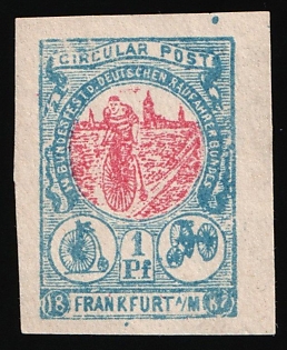 1887 1pf Frankfurt 'B. Drucksachen- & Circular-Beförderung (Printed Matter & Circular Delivery)', Germany Local Post, Private City Mail