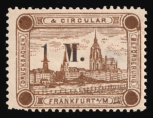1891 1m Frankfurt 'B. Drucksachen- & Circular-Beförderung (Printed Matter & Circular Delivery)', Germany Local Post, Private City Mail