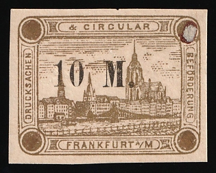 1891 10m Frankfurt 'B. Drucksachen- & Circular-Beförderung (Printed Matter & Circular Delivery)', Germany Local Post, Private City Mail