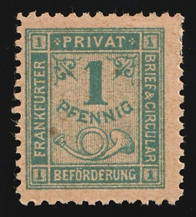 1894 1pf Frankfurt 'C. Frankfurter Privat-Brief- & Circular-Beförderung (Frankfurt Private Letter & Circular Delivery)', Germany Local Post, Private City Mail