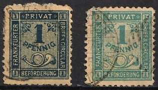 1894 Frankfurt 'C. Frankfurter Privat-Brief- & Circular-Beförderung (Frankfurt Private Letter & Circular Delivery)', Germany Local Post, Private City Mail, Circular Cancellation