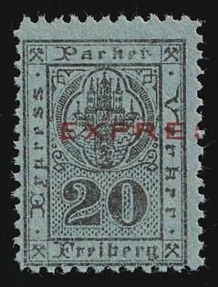 1891 20pf Freiburg (Sachsen), Germany Local Post, Private City Mail