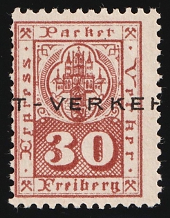 1891 30pf Freiburg (Sachsen), Germany Local Post, Private City Mail