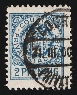 1897 2pf Gera 'D. Courier II Privat-Stadtpost (Courier II Private City Post)', Germany Local Post, Private City Mail, Circular Datestamp '31 Mar 1900'