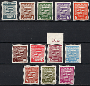 1945 Province of Saxony, Soviet Russian Zone of Occupation, Complete Set
